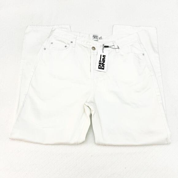 Princess Polly Holly Assymetric Waist Straight Leg Jeans Denim White Size 8 NWT - Picture 7 of 9